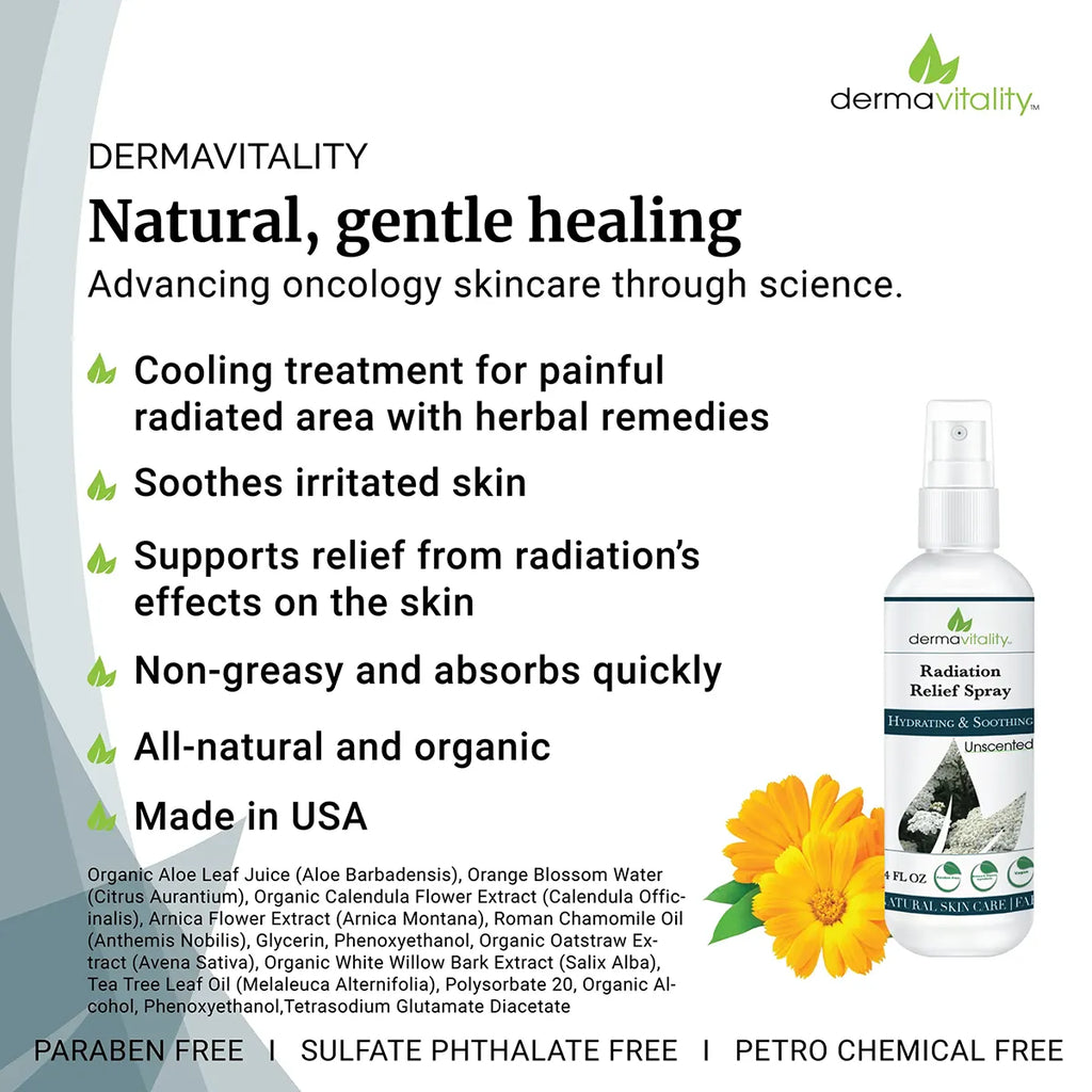 Unscented Radiation Burn Relief Spray for Radiation Patients