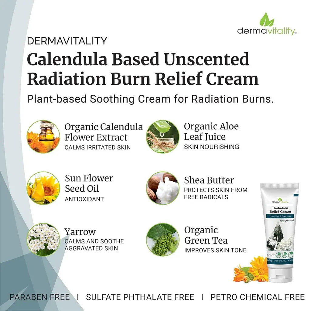 Best Calendula Cream for Radiation Burns- Organic Unscented Radiation Relief Cream