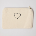 Embroidered Heart Small Pouch