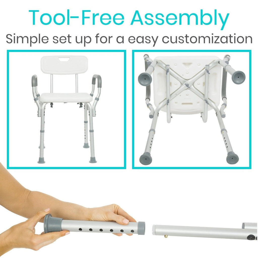 Shower Chair w/Back & Arms