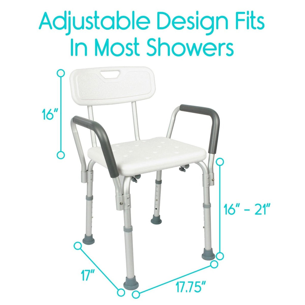 Shower Chair w/Back & Arms